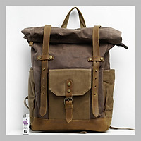 Balo nam thời trang vải canvas chống nước phong cách Vintage
