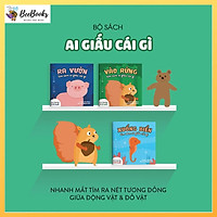 Sách Ehon Nhật bản- Bộ 3 cuốn Ai Giấu Cái Gì Đó dành cho bé từ 0-4 tuổi- Bộ sách phát triển khả năng quan sát cho trẻ