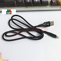Dây cáp sạc nhanh dòng 2.1 A, truyền dữ liệu dây bện dù siêu bền, chống rối USB-A to IP- Hàng chính hãng