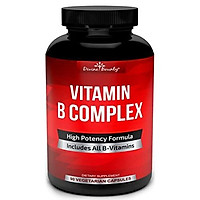 Super B Complex Vitamins - All B Vitamins Including B12, B1, B2, B3, B5, B6, B7, B9, Folic Acid - Vitamin B Complex Supplement for Stress, Energy and Healthy Immune System - 90 Vegetarian Capsules