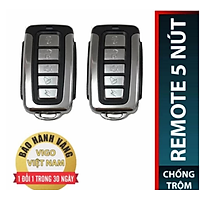 Khóa Chống Trộm Xe Máy Cao Cấp 2 Khiển 5 nút - Khóa Báo Động Chống Trộm, Tìm Xe Trong Bãi - Hàng chính hãng