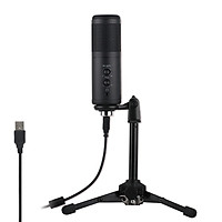 Microphone Knob Panel Mic Gain Volume Adjustment with Acoustic Filter Tripod Stand for Computer Game Voice