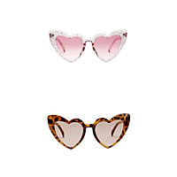 UV400 Love Heart Shaped Sunglasses Goggle Vintage Retro Cat Eye Mod Style Glasses for Women