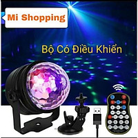 Đèn laser 6 mắt, đèn phòng bay chiếu ánh sáng laser có điều khiển từ xa, cảm biến theo nhạc