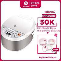 Nồi Cơm Điện Tử Lòng Niêu Mishio MK222 Màu trắng - Hàng chính hãng