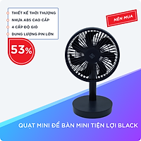 Quạt Mini Để Bàn Cao Cấp, Tiện Lợi Với 7 Cánh Quạt Và 4 Cấp Độ Điều Chỉnh Gió