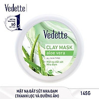 Mặt Nạ Đất Sét 145g Các Loại VEDETTE - Hấp thụ bã nhờn, Bụi bẫn và Se khít lỗ chân long