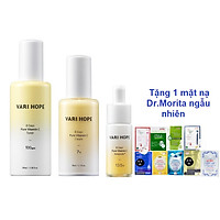 Bộ 3 Sản Phẩm Làm Sáng Da, Mờ Thâm Nám Trong 8 Ngày VariHope 8 Days Pure Vitamin C Gồm Toner 100ml + Serum 15g + Kem dưỡng 50ml (Tặng Kem 1 Mặt Nạ Dr.Morita)