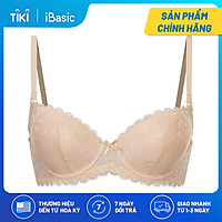 Áo ngực có gọng mút mỏng phối ren iBasic VA086