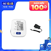 Máy Đo Huyết Áp Bắp Tay Omron Hem-7121 (Trắng) + Tặng Bộ Đổi Nguồn Thường