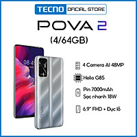 Tecno Pova 2 4GB l 64GB - Điện Thoại Thông Minh Chiến Game Cực Đỉnh - Hàng Chính Hãng