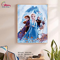 Tranh sơn dầu số hóa tô màu theo số Nữ hoàng băng giá Elsa HH0158D