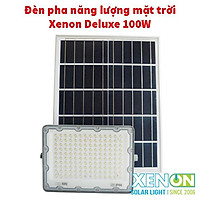 Đèn pha năng lượng mặt trời 100 Xenon Deluxe cao cấp chính hãng siêu sáng chiếu sáng trên 16h - DL03-100W