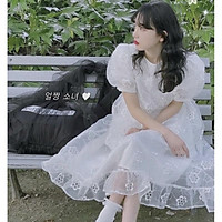 Đầm tiểu thư dáng xòe dễ thương Ulzzang