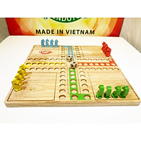 Bộ cờ tứ mã, cờ cá ngựa bằng gỗ cho cả nhà chơi
