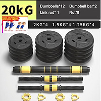 Bộ Tạ Tập Tay 2 in 1 Kết Hợp Tạ Đẩy (20kg) Đa Năng