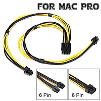 Dual Mini 6 Pin To 8 Pin Male PCI-E Power Cable For Mac Pro Video Card