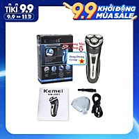 Máy Cạo Râu Dùng Sạc Kemei 2801 - Có Thể Cạo Râu Khô Ướt Và Dùng Kem Cạo Sát Không Đau
