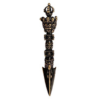 Bronze Tibetan Buddhist Vajra Dorje Phurba Dagger Amulet Crafts Necklace Pendant