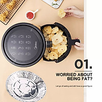 Combo 10 Đĩa Giấy Bạc, Đĩa Đựng Thực Phẩm Lót Nồi Chiên Không Dầu Chịu Nhiệt Cao