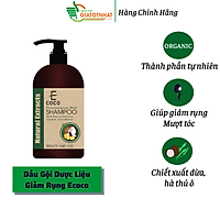 Dầu gội dược liệu sạch rụng tóc Ecoco với chiết xuất tự nhiên, dừa, hà thủ ô 336g