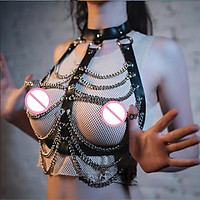 Bdsm Cơ Thể Mối Ràng Buộc Gợi Cảm Dây Nịt Da Áo Ngực Dây Chuyền Gothic Gợi Tình Treo Áo Dây Lưng Nữ Giới Tính Dây Đeo Vai