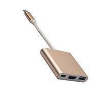 Type C USB 3.1 Hub USB-C to USB 3.0/4Kx2K HDMI/Type C Female Charger Adapter