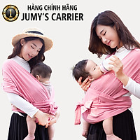 Địu vải Jumy, địu em bé bằng cotton cao cấp siêu dịu nhẹ, thoáng mát khi tiếp xúc với làn da trẻ nhỏ - Màu hồng