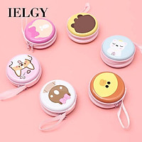IELGY Ví đựng tiền xu phối khóa kéo in hình hoạt hình xinh xắn