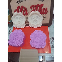 khuôn trung thu lò xo cá đôi 150g 2 mặt kèm nhấn
