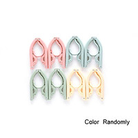 Portable Magic Stretch Clothes Hangers Foldable Travel Clothes Hangers for Travel Non-slip Cloth Drying Rack 8Pcs Random Color