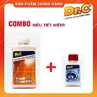 Combo Dr.C CHÍNH HÃNG siêu tiết kiệm (Làm sạch sàn gạch, thiết bị men sứ ( 1 lít)+ Làm sạch đường ống, lồng giặt Bessy)