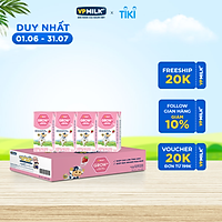 Sữa Tiệt Trùng Có Đường VPMilk Grow+ Vị Dâu Hộp 110ml (Thùng 48 Hộp)