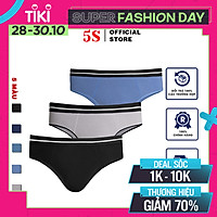 Combo 3 Quần Sịp Nam Tam Giác 5S (5 màu), Chất Vải Cotton Mềm Mịn, Thấm Hút Cực Tốt, Vận Động Thoải Mái (X3-SIP21001BRF)