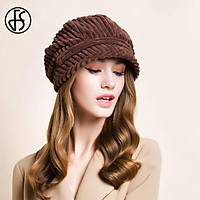 FS Trắng Mũ Nồi Nắp Mùa Thu Đông Nữ Đi Hình Bát Giác Nón Nữ Nón Kết Thời Trang Ren Định Vintage Nâu Đen Mũ Nồi