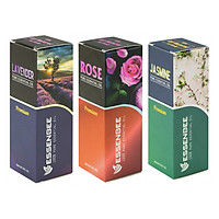 Combo 3 loại Tinh dầu: Hoa Lavender, Hoa Lài và Hoa Hồng - Essenbee (20ml/chai)