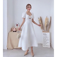Đầm xoè dự tiệc tặng kèm nơ cột tóc TRIPBLE T DRESS -Size M/L (kèm ảnh/video thật) MS97Y