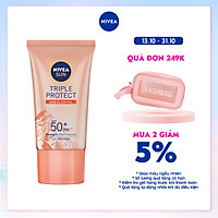 Kem Chống Nắng Dưỡng Da Kiểm Soát Nhờn Mụn Niveasun Triple Protect Acne Oil Control Spf50+ Pa+++ 40Ml - 85545
