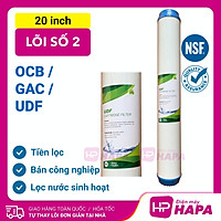 Lõi Lọc Nước 20 inch Số 2 OCB GAC UDF, Lọc Thô, Cho Mọi Dòng Máy Lọc Nước RO - Hàng Chất Lượng