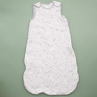 Túi ngủ cotton trần bông màu ghi nhiều họa tiết cho bé