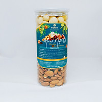 Hỗn hợp Mixed Nuts 4 loại hạt tách vỏ Hũ 500g ( hạt óc chó đỏ / Vàng, hạnh nhân,mắc ca)