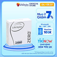 Bao cao su LifeStyles Zero cao cấp siêu mỏng 3 bao