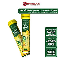 Viên sủi năng lượng Livecool tuýp 16 viên (4g/viên) hương cam hỗ trợ giảm mệt mỏi, tăng sức đề kháng.