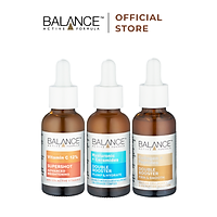 Combo 3 serum Chăm sóc da toàn diện Balance BOOSTER Vitamin C 12% + Hyaluronic và Ceramide + Collagen và Peptides 30mlx3