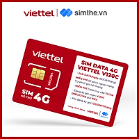 Sim DATA 4G VIETTEL V120C 2GB/Ngày - 60GB/Tháng. Miễn Phí Gọi Ngoại Mạng - Tặng 1 Tỷ Phút Gọi Nội Mạng - Miễn Phí Max Data Truy Cập TikTok. Dùng Toàn Quốc Không Bị Khoá Zone - HÀNG CHÍNH HÃNG