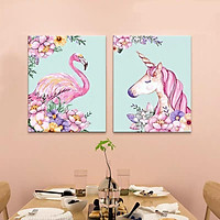 Tranh tô màu 40x50cm có khung kết hợp T326 va T327
