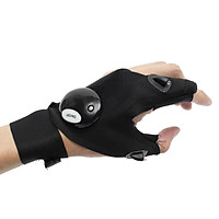 LED Light Finger Lighting Gloves Auto Repair Outdoors Flashing Artifact Black (right)