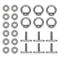 Kayak Rail Track Mount Tie Down Eyelet Track Rail Adapter for Fishing Kayaks Boat for Kayaks Canoes Boats Rails