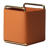Storage Box Holders Organizer Box Leather Iron Storage Box Desktop Storage Box Multi-functional Desk Organize Single