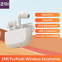 Tai Nghe Không Dây TWS BT5.2 Nhét Trong Tai Có Micrô Kép Giảm Tiếng Ồn Chống Nước IPX4 Giao Diện USB-C 490mah ZMI Purpods